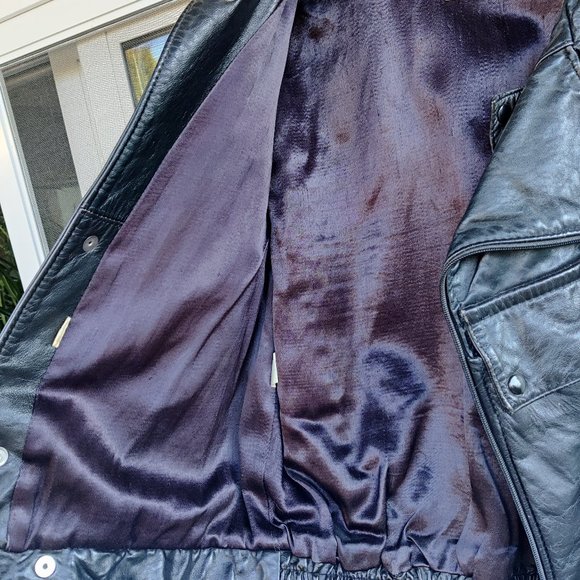 Vintage leather motorcycle jacket - Picture 4 of 5